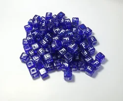 plastic alphabet letter beads 12mm with vertical hole,promotion plastic single letter alphabet beads,plastic square letter beads