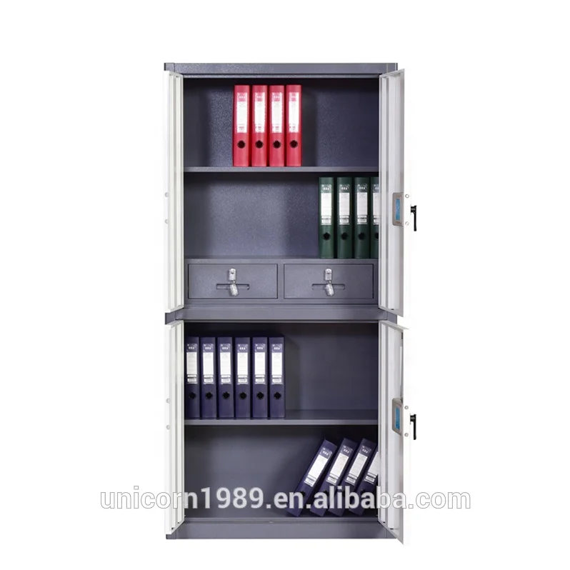 China steel filing cabinet office furniture factory for sale high quality fireproof safety locker 4 doors metal filing cabinets