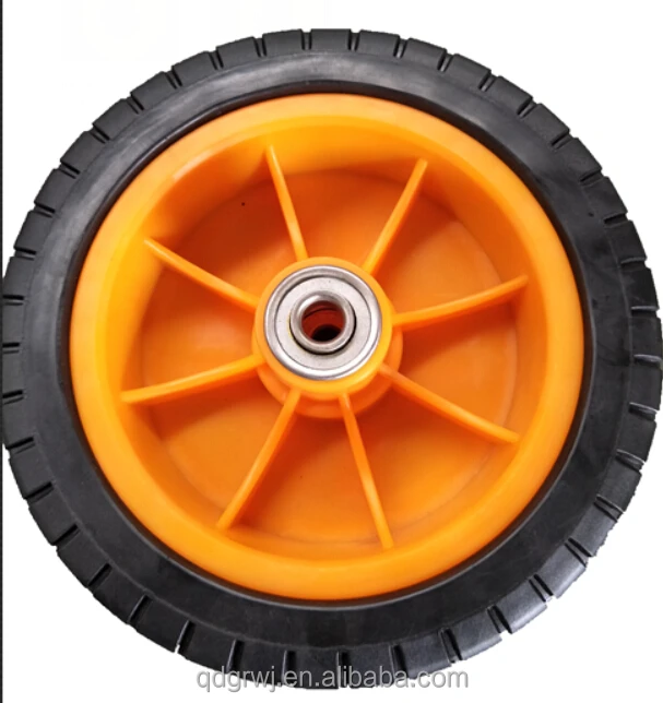 8 inch semi pneumatic wheel toy plastic wagon wheel with bearing