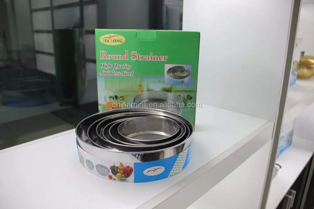 
6 Pcs Flour Sieve Kitchen Sifter Fine Mesh Strainer Stainless Steel Round Strainer Set for Baking Straining Powdering 