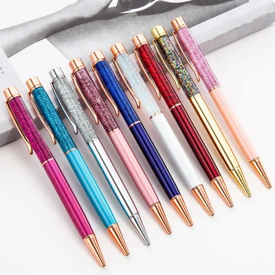 Wholesale Creative powder gold foil into the oil pen Advertising promotional gift pen