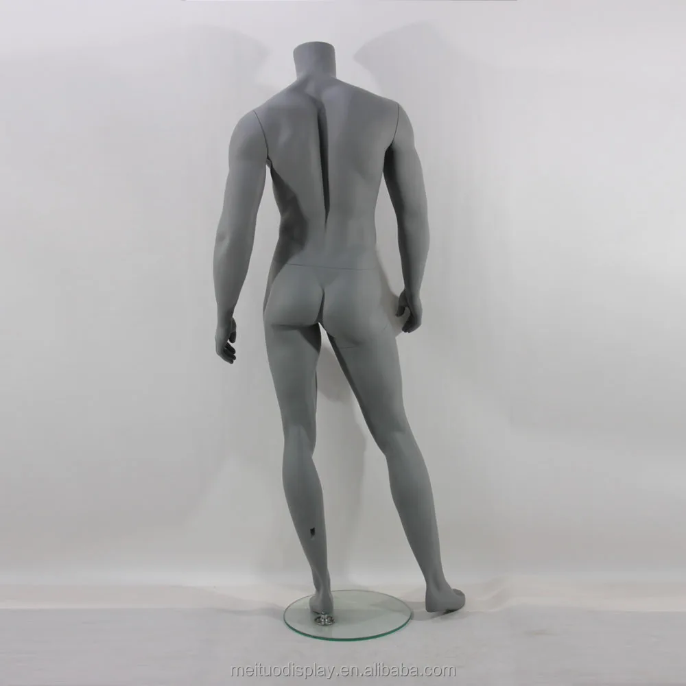 
matt grey headless full body strong mannequin men clothes display model 