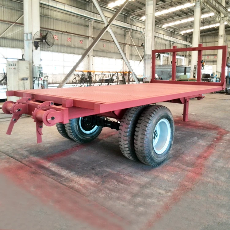 Single axle flatbed semi trailer small agricultural flatbed trailer
