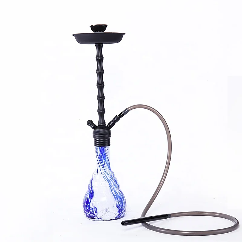 Fashion design glass hookah modern chicha black shisha pipe