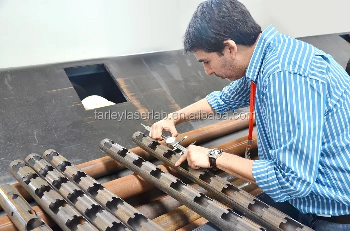 HGTECH lazer 1000w metal pipe laser cutting machine for aluminum copper brass pipe