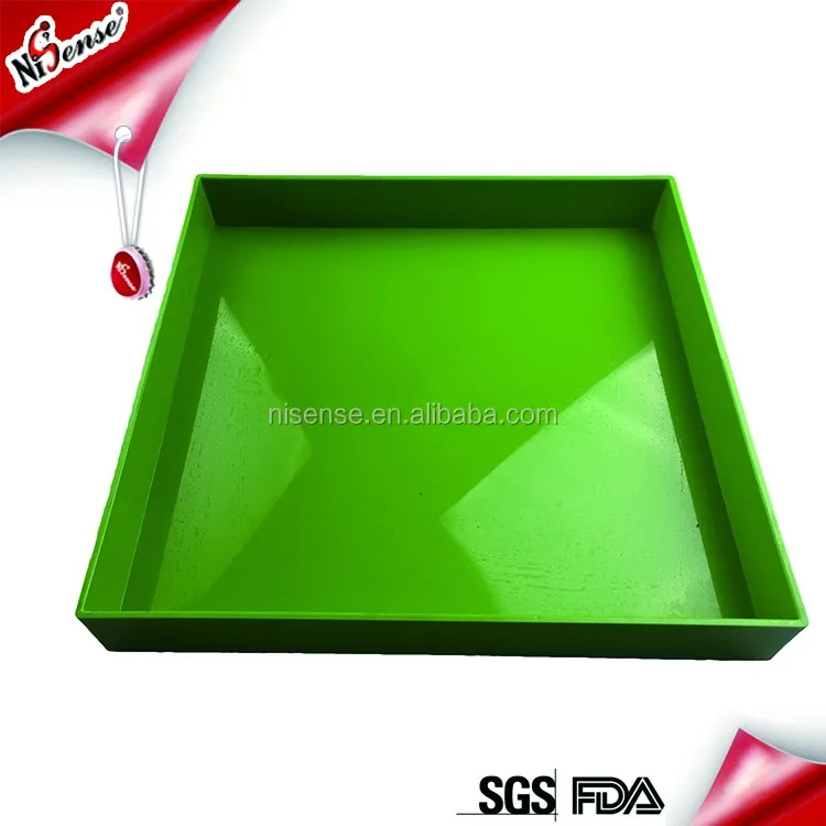 Plastic square sectional tray