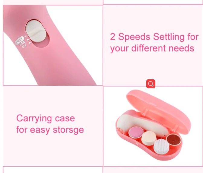 4 In 1 Multifunction Waterproof Skin Care Spa Soft Scrub Facial Clean Tool Sonic Vibrating Face Cleansing Brush