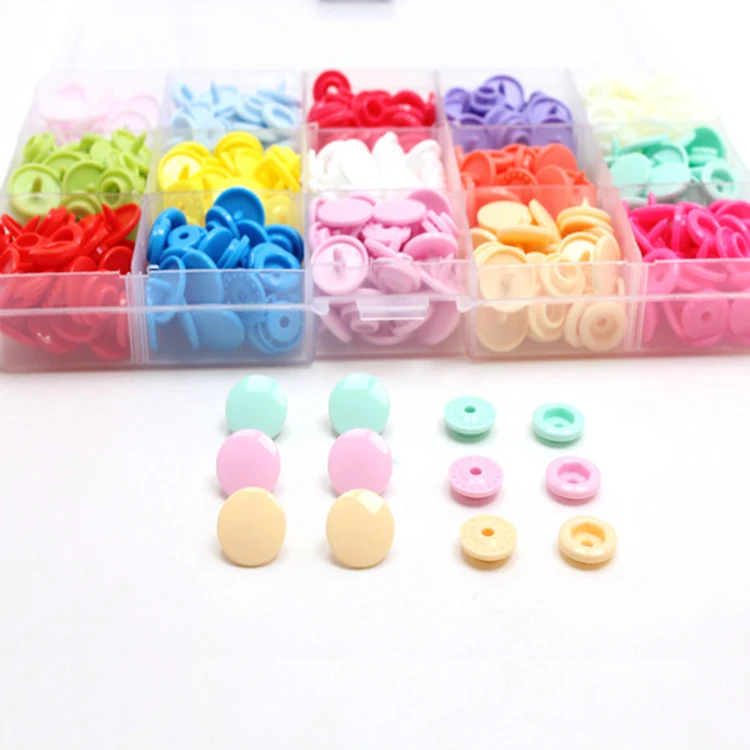 
Hot Sale Box Packing 150Sets With Metal Press Pliers Tools Colorful T5 12MM Press Plastic Snap Buttons 