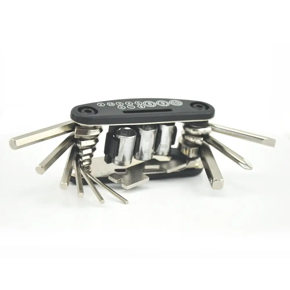 15 in 1folding bicycle tool set ike multi tools