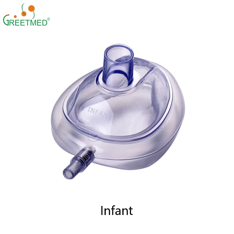 Greetmed Ce OEM Service Hospitalredrgical Supplies EOS 3 Dress Face Anesthesia Mask Factory Price Medical Latex OEM Dresspvc