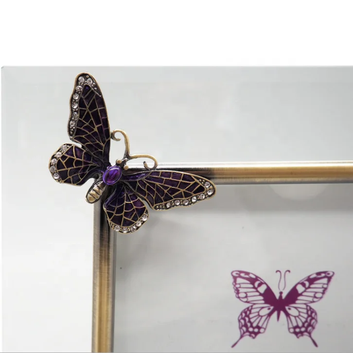 Hongxin butterfly wedding decorative glass picture photo frame