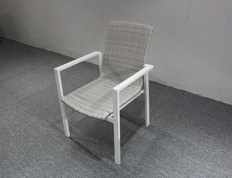 Modern Elegant Restaurant Table and Chair Garden Rattan Wicker Patio Furniture Discount Outdoor Dining Set