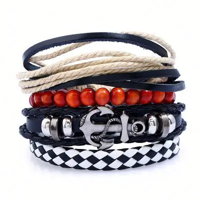 2018 men bracelet bead braceletleather bracelet