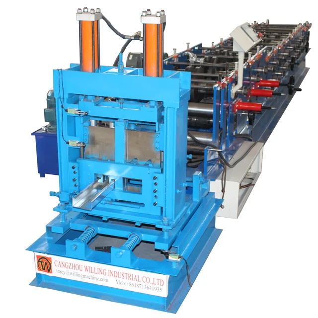 
Hydraulic cutting Steel Profile Channel Shape Metal C Z purlin making machine C purlin roll forming machine 