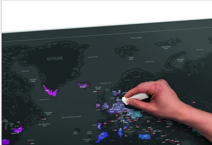 
Cheap Portable Scratch Magnetic World Map Capitals Edition 
