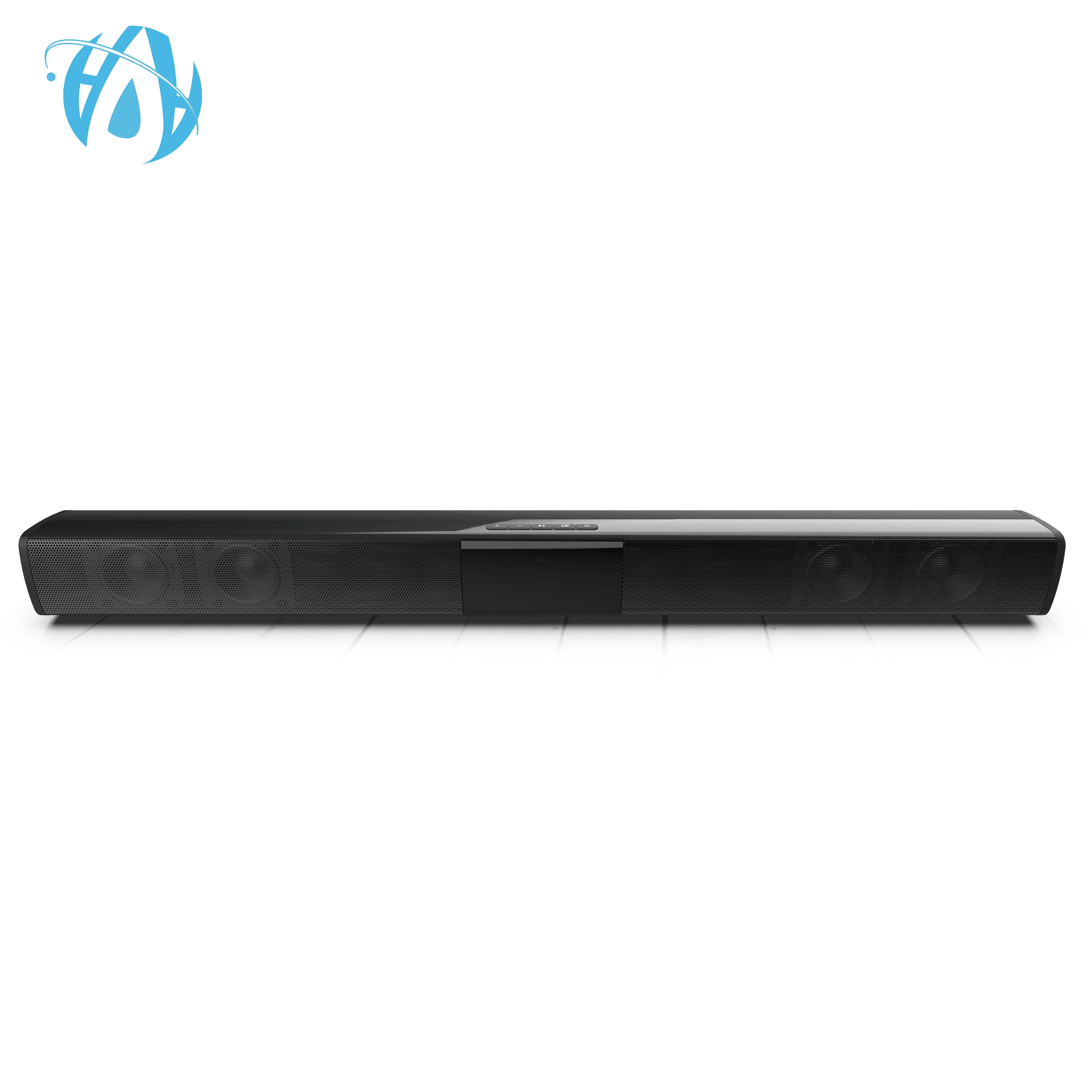 Best Quality 20W Home Theatre System 2.0 Ch Sound Bar Speaker Stereo Bass TV Soundbar with Remote control ,RCA,AUX,TF Card