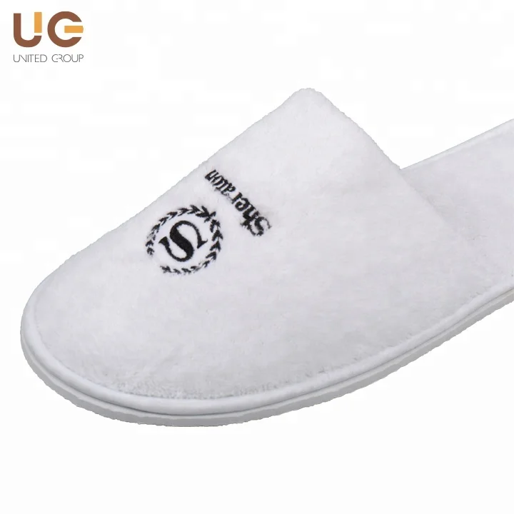 Wholesale customized guest slipper luxury white hotel Slippers