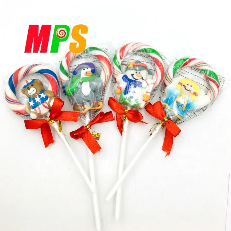 High Quality Christmas Series Shaped of Wreath Lollipop Hard Candy