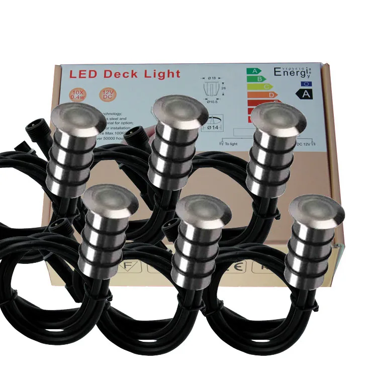 
water proof Stainless steel 12volt 0.5w recessed led garden path lights led deck lights led underground lights 