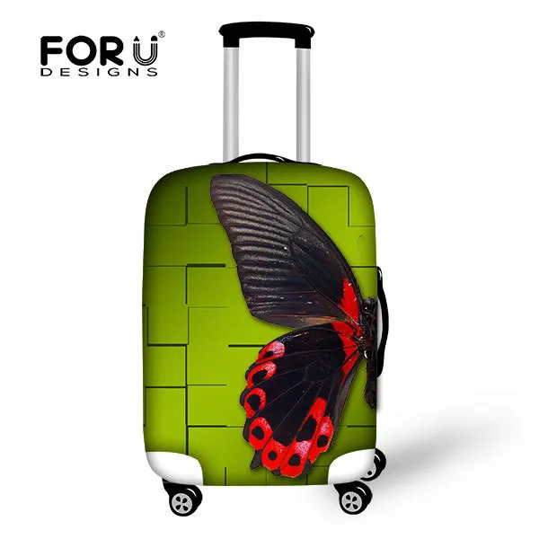 Protective Cover Luggage Suitcase,Protective Luggage Cover printing 3d small animal, butterfly spandex suitcase cover