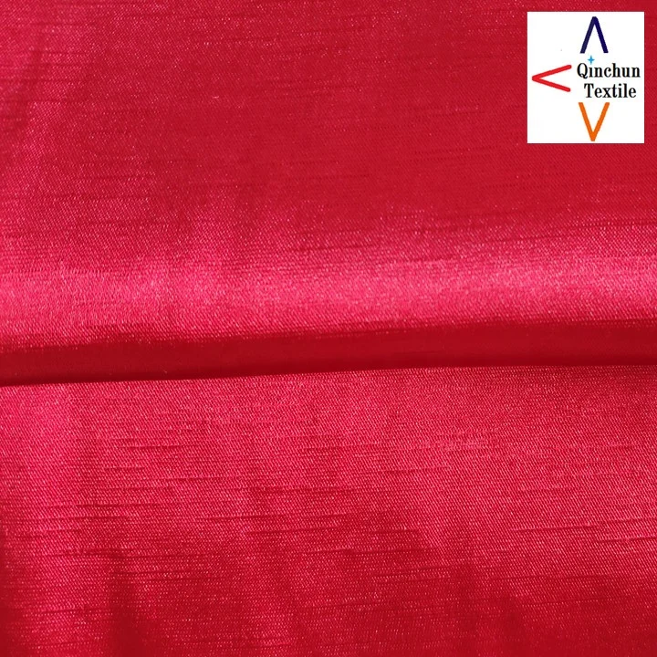 gorgeous 100% shantung taffeta fabric polyester slub satin