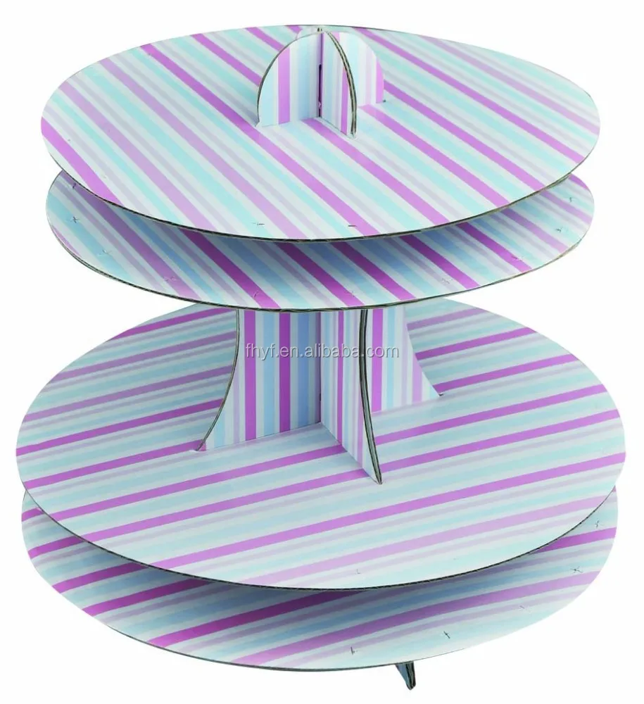 
3 tires Christmas Designed corrugated paper cupcake stands Ningbo 