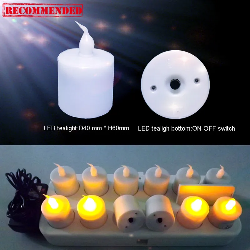 hot sale inductive rechargeable led candle lights