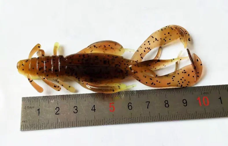 TAKEDO YJ01 Silicone 10cm 10g Soft Shrimp Crayfish Fishing Trolling Trout Plastic Soft Lure