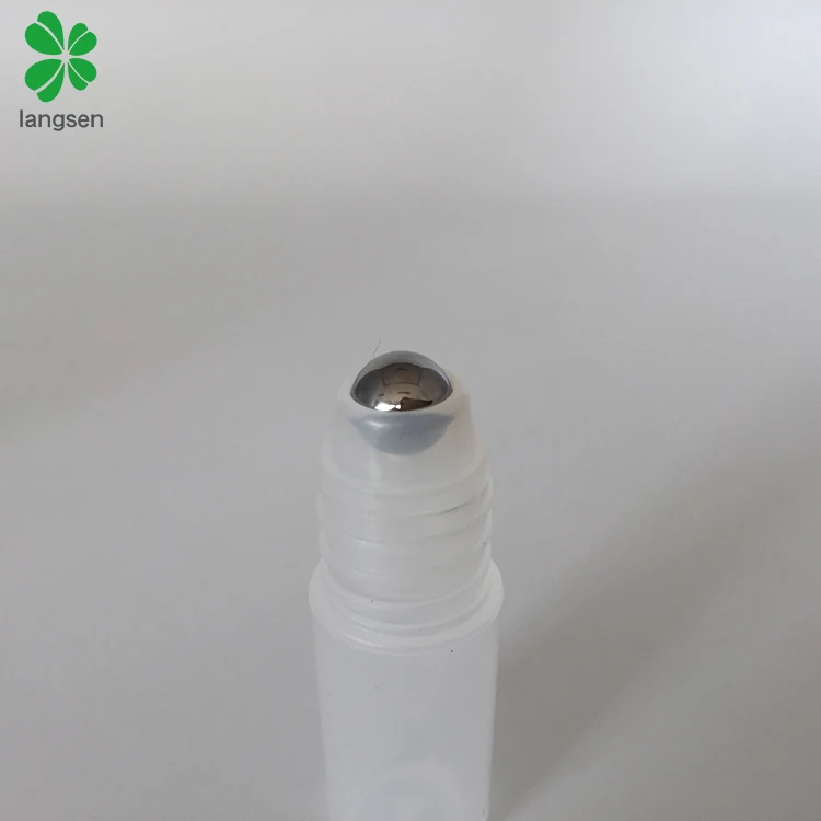 Mini size 3ml plastic roll on bottle with UV plating cap metal stainless steel ball key chain lanyard for essential oil creams
