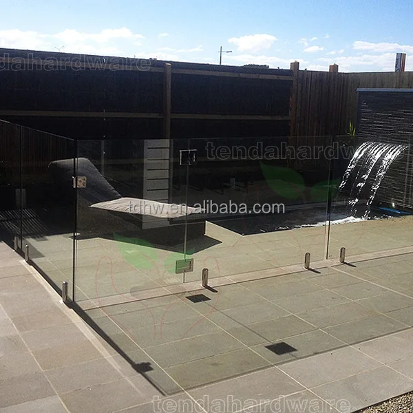 pool stainless steel fascia mount spigot toughened glass railings frameless glass balustrade