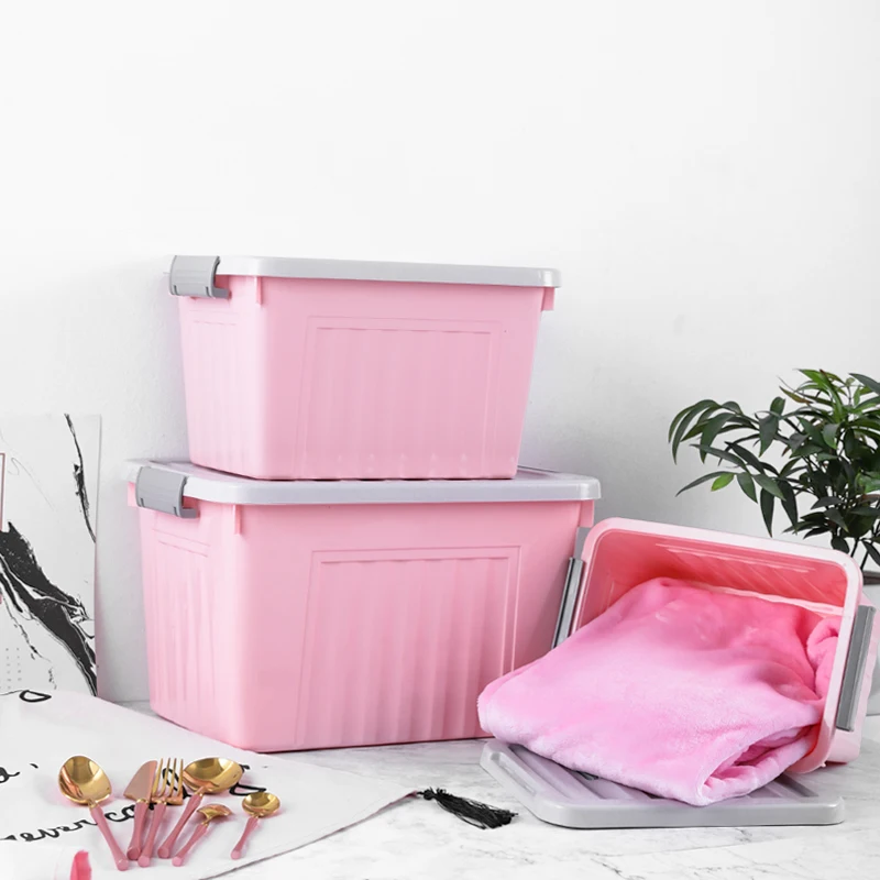 Heavy Duty Clothes Cosmetic Toys  Shoes Bins Plastic Storage Box with Custom Logo