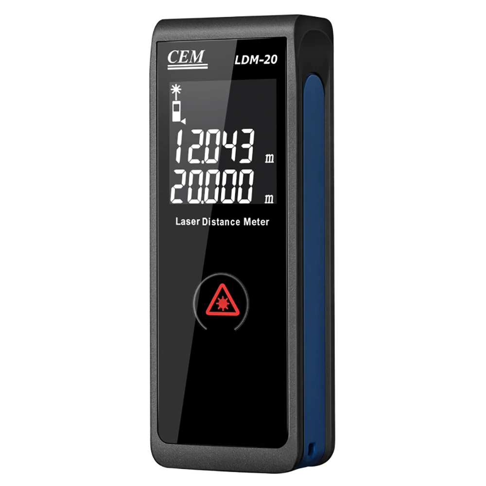 
CEM LDM-20 65ft/20m MINI Laser Distance Measure with Highlight LCD Display Battery Include 