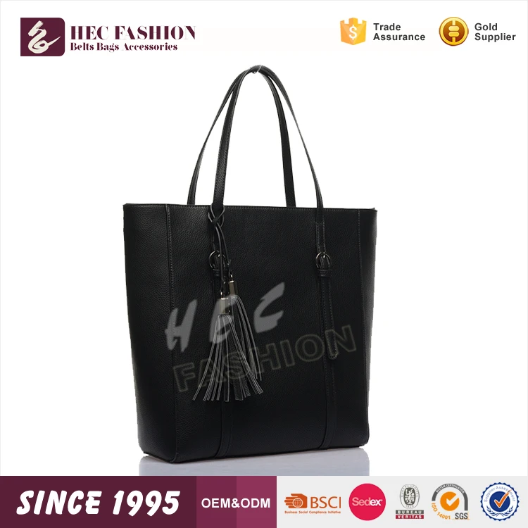 HEC Alibaba Китая Оптом Упаковка Оптовая Продажа Черного Цвета Кожа Стенд Торгового Tote Мешки, Сумки