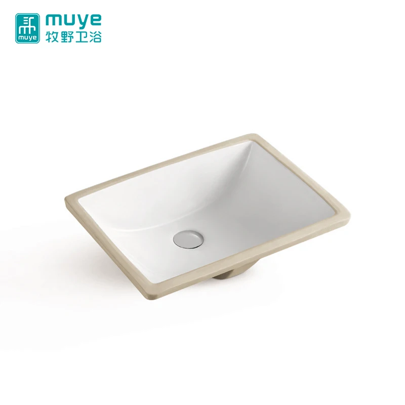 UPC sanitary ware China supplier rectangular shape soild surface ceramic under counter basin