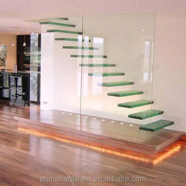 interior single stringer straight steel wood tread stair/open riser staircase
