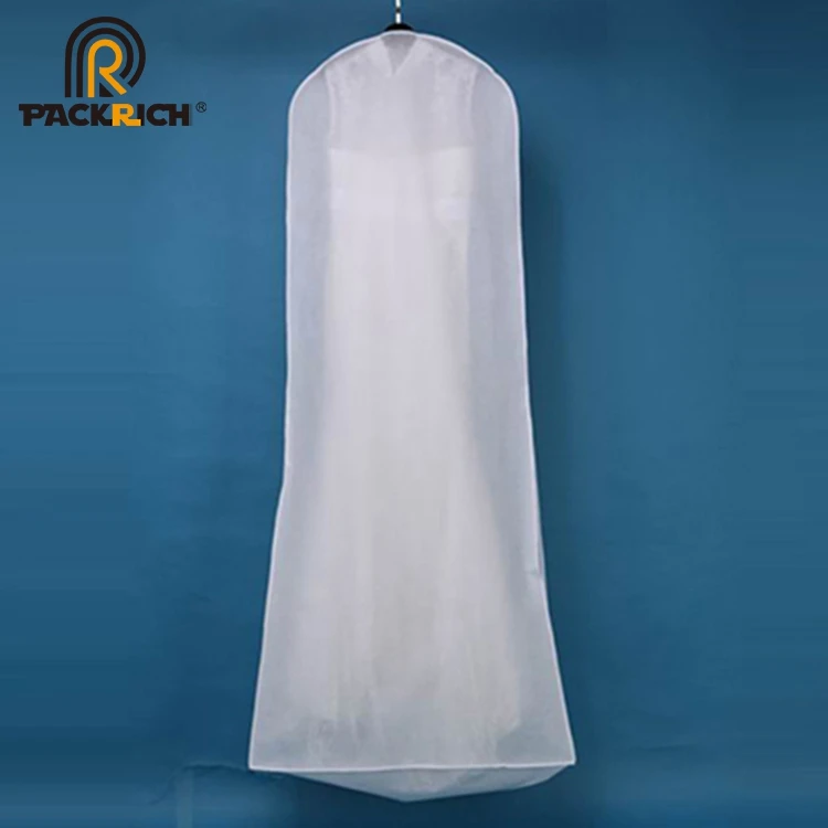 New Fashion Non-woven Bridal Wedding Clothes Dress Plastic Heavy Duty Garment Cover Bag