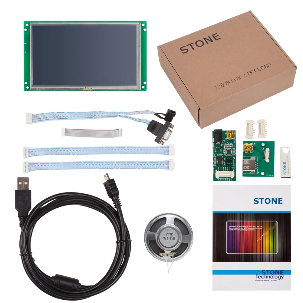 
7 inch Industrial Touch Display LCD with Software + Program for Cheap HMI & PLC Solution 