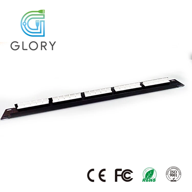  Оптовая продажа 1U RJ45 Cat6 24-портовая патч-панель для сетевой