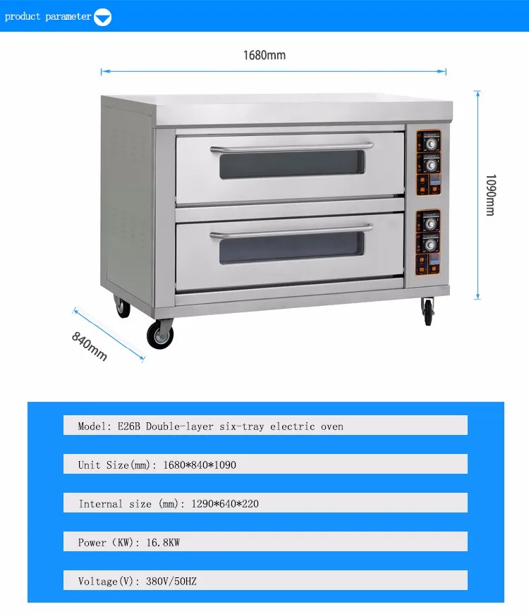 Kitchen Stainless steel Commercial Electric Baking Oven for pizza