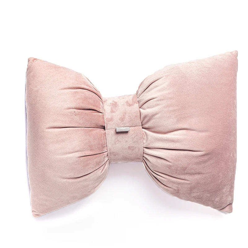 Velvet fabric bow-tie chair  pillow ornaments sofa car pillow bedding  car seat cushion