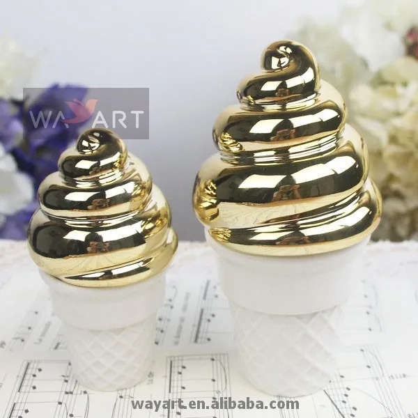 2asst элегантный корабль керамические мороженое мини банку