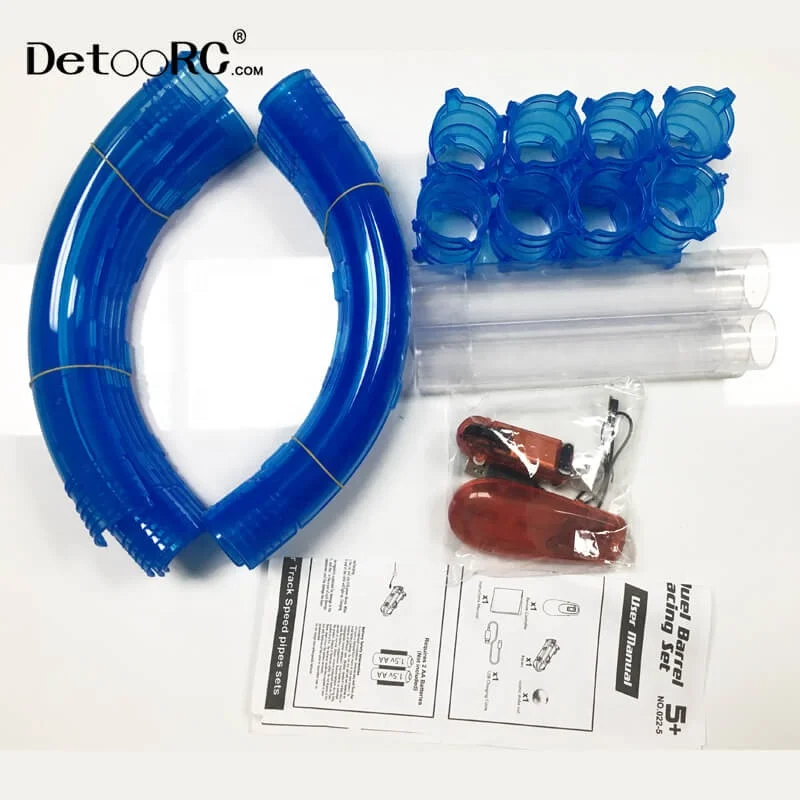 Detoo Chariots toy tube track high speed rc toys with ball children playing set railway slot cars pipe track toys