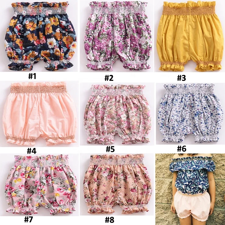 
New Fashion Summer Flower Baby Girl Short Pants & Trousers Bloomers Girls Baggy Pants 