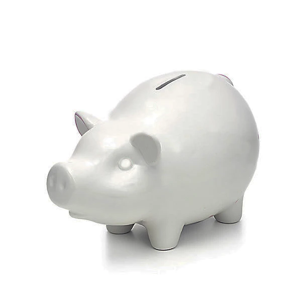 9pkg lovely Kids DIY painting white ceramic piggy bank