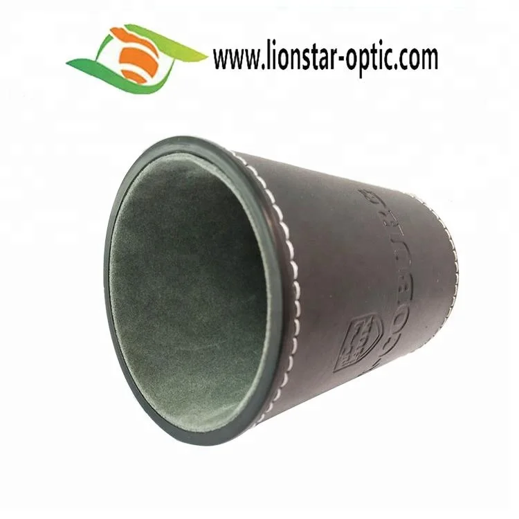 Factory Dice Cup Promotional Gift for KTV,Bar,Party Game Customized Logo PU/Vegan Leather Toy Cup Shaker with Dice Cup Tray Set