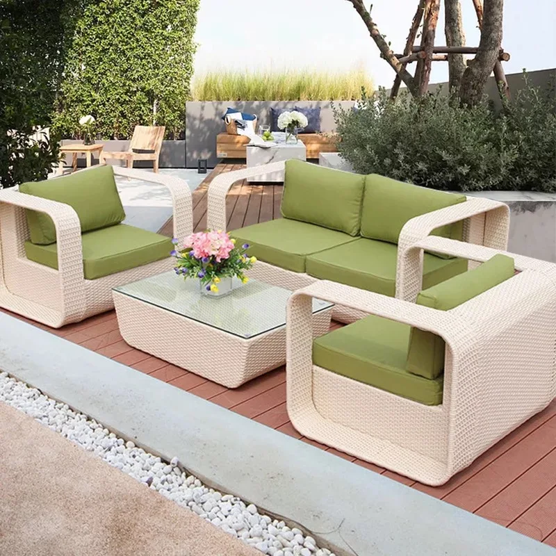 Modern PE wicker outdoor sofa garden sofa rattan garden sofa