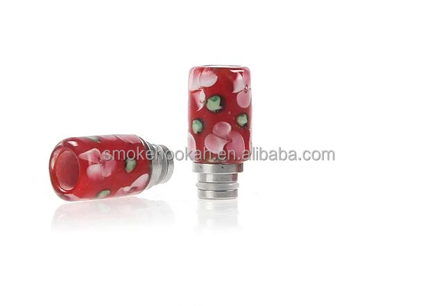 nice design Glass art flower drip tip, 510 beautiful ecig drip tip in stock