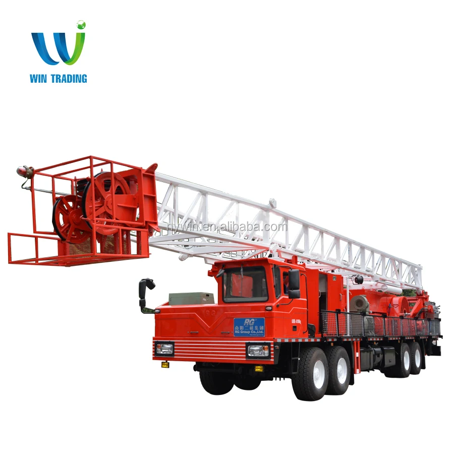 
RG API Standard Oil Field Oil and Gas Well Bore Hole Truck Mounted Mobile 350hp XJ60 Drilling and Workover rig 