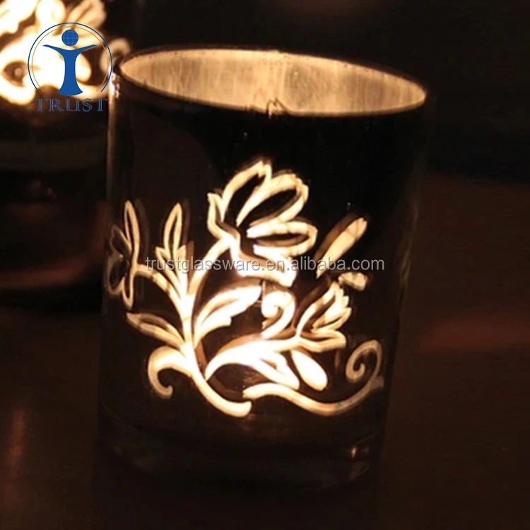 Wholesale Machine Made Electroplate Colored Scented Gold Silver Cute Glass Candle Jar