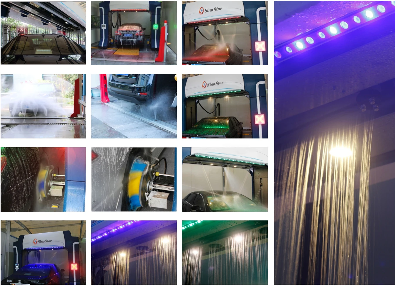 SINO STAR brand S7 save water rollover car wash machine, fully automatic car wash system